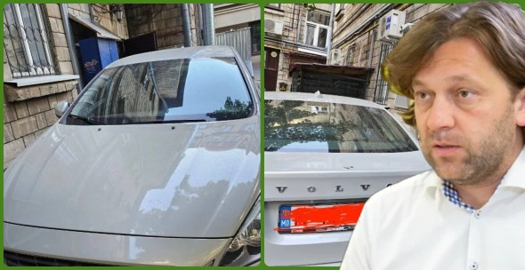 FOTO // Dumitru Alaiba, scandal cu vecinii. Ce spune ministrul despre mașina parcată în scara blocului
